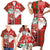 Australian Christmas Family Matching Short Sleeve Bodycon Dress and Hawaiian Shirt - Santa Koala Kangaroo and Holiday Cheer