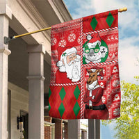 Australian Christmas Garden Flag - Santa Koala Kangaroo and Holiday Cheer LT03 House Flag Red - Polynesian Pride