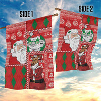 Australian Christmas Garden Flag - Santa Koala Kangaroo and Holiday Cheer LT03 - Polynesian Pride