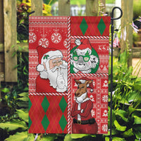 Australian Christmas Garden Flag - Santa Koala Kangaroo and Holiday Cheer LT03 Garden Flag Red - Polynesian Pride