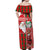 Australian Christmas Off Shoulder Maxi Dress - Santa Koala Kangaroo and Holiday Cheer