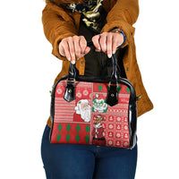 Australian Christmas Shoulder Handbag - Santa Koala Kangaroo and Holiday Cheer LT03 One Size Red - Polynesian Pride