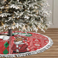 Australian Christmas Tree Skirt - Santa Koala Kangaroo and Holiday Cheer LT03 - Polynesian Pride