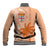 Bula Fiji Baseball Jacket Tropical Flower and Tapa Pattern Peach Fuzz Color LT03 - Polynesian Pride