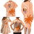 Bula Fiji Family Matching Long Sleeve Bodycon Dress and Hawaiian Shirt Tropical Flower and Tapa Pattern Peach Fuzz Color LT03 - Polynesian Pride