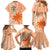 Bula Fiji Family Matching Mermaid Dress and Hawaiian Shirt Tropical Flower and Tapa Pattern Peach Fuzz Color LT03 - Polynesian Pride