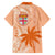 Bula Fiji Hawaiian Shirt Tropical Flower and Tapa Pattern Peach Fuzz Color LT03 - Polynesian Pride