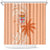 Bula Fiji Shower Curtain Tropical Flower and Tapa Pattern Peach Fuzz Color LT03 Peach Fuzz - Polynesian Pride