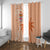 Bula Fiji Window Curtain Tropical Flower and Tapa Pattern Peach Fuzz Color LT03 With Grommets Peach Fuzz - Polynesian Pride