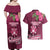 Fiji Adi Cakobau School Couples Matching Off Shoulder Maxi Dress and Hawaiian Shirt Tropical Flower and Tapa Pattern LT03 - Polynesian Pride