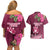 Fiji Adi Cakobau School Couples Matching Off Shoulder Short Dress and Hawaiian Shirt Tropical Flower and Tapa Pattern LT03 - Polynesian Pride