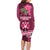 Fiji Adi Cakobau School Family Matching Long Sleeve Bodycon Dress and Hawaiian Shirt Tropical Flower and Tapa Pattern LT03 - Polynesian Pride