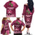 Fiji Adi Cakobau School Family Matching Off Shoulder Long Sleeve Dress and Hawaiian Shirt Tropical Flower and Tapa Pattern LT03 - Polynesian Pride