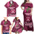 Fiji Adi Cakobau School Family Matching Off Shoulder Maxi Dress and Hawaiian Shirt Tropical Flower and Tapa Pattern LT03 - Polynesian Pride