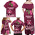 Fiji Adi Cakobau School Family Matching Off Shoulder Maxi Dress and Hawaiian Shirt Tropical Flower and Tapa Pattern LT03 - Polynesian Pride