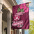 Fiji Adi Cakobau School Garden Flag Tropical Flower and Tapa Pattern LT03 House Flag Pink - Polynesian Pride