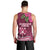 Fiji Adi Cakobau School Men Tank Top Tropical Flower and Tapa Pattern LT03 - Polynesian Pride