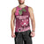 Fiji Adi Cakobau School Men Tank Top Tropical Flower and Tapa Pattern LT03 - Polynesian Pride