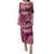 Fiji Adi Cakobau School Puletasi Tropical Flower and Tapa Pattern LT03 Long Dress Pink - Polynesian Pride