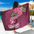 Fiji Adi Cakobau School Sarong Tropical Flower and Tapa Pattern LT03 One Size 44 x 66 inches Pink - Polynesian Pride