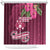 Fiji Adi Cakobau School Shower Curtain Tropical Flower and Tapa Pattern LT03 Pink - Polynesian Pride