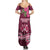 Fiji Adi Cakobau School Summer Maxi Dress Tropical Flower and Tapa Pattern LT03 - Polynesian Pride