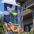 Fiji Natabua High School Garden Flag Tropical Flower and Tapa Pattern Blue Style LT03 - Polynesian Pride