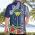 Fiji Natabua High School Hawaiian Shirt Tropical Flower and Tapa Pattern Blue Style LT03 - Polynesian Pride