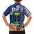 Fiji Natabua High School Hawaiian Shirt Tropical Flower and Tapa Pattern Blue Style LT03 - Polynesian Pride