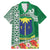 Fiji Natabua High School Family Matching Mermaid Dress and Hawaiian Shirt Tropical Flower and Tapa Pattern Green Style LT03 Dad's Shirt - Short Sleeve Green - Polynesian Pride