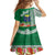 Fiji Natabua High School Family Matching Off Shoulder Long Sleeve Dress and Hawaiian Shirt Tropical Flower and Tapa Pattern Green Style LT03 - Polynesian Pride