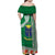 Fiji Natabua High School Family Matching Off Shoulder Maxi Dress and Hawaiian Shirt Tropical Flower and Tapa Pattern Green Style LT03 - Polynesian Pride