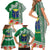 Fiji Natabua High School Family Matching Short Sleeve Bodycon Dress and Hawaiian Shirt Tropical Flower and Tapa Pattern Green Style LT03 - Polynesian Pride