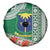 Fiji Natabua High School Spare Tire Cover Tropical Flower and Tapa Pattern Green Style LT03 - Polynesian Pride