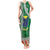 Fiji Natabua High School Tank Maxi Dress Tropical Flower and Tapa Pattern Green Style LT03 Women Green - Polynesian Pride