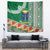 Fiji Natabua High School Tapestry Tropical Flower and Tapa Pattern Green Style LT03 - Polynesian Pride