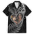 New Zealand Valentine Day Family Matching Mermaid Dress and Hawaiian Shirt Aotearoa Warrior and Woman Love Heart Silver Fern Koru LT03 Dad's Shirt - Short Sleeve Black - Polynesian Pride