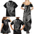 New Zealand Valentine Day Family Matching Summer Maxi Dress and Hawaiian Shirt Aotearoa Warrior and Woman Love Heart Silver Fern Koru LT03 - Polynesian Pride