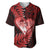 New Zealand Valentine Day Baseball Jersey Aotearoa Warrior and Woman Love Story Silver Fern Koru Red Style LT03 Red - Polynesian Pride