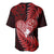 New Zealand Valentine Day Baseball Jersey Aotearoa Warrior and Woman Love Story Silver Fern Koru Red Style LT03 - Polynesian Pride