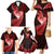 New Zealand Valentine Day Family Matching Mermaid Dress and Hawaiian Shirt Aotearoa Warrior and Woman Love Story Silver Fern Koru Red Style LT03 - Polynesian Pride