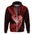 New Zealand Valentine Day Hoodie Aotearoa Warrior and Woman Love Story Silver Fern Koru Red Style LT03 Zip Hoodie Red - Polynesian Pride