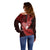 New Zealand Valentine Day Off Shoulder Sweater Aotearoa Warrior and Woman Love Story Silver Fern Koru Red Style LT03 - Polynesian Pride