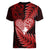 New Zealand Valentine Day Women V Neck T Shirt Aotearoa Warrior and Woman Love Story Silver Fern Koru Red Style LT03 - Polynesian Pride