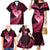 New Zealand Valentine Day Family Matching Mermaid Dress and Hawaiian Shirt Aotearoa Warrior Love Story Silver Fern Koru Pink Style LT03 - Polynesian Pride