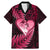 New Zealand Valentine Day Family Matching Mermaid Dress and Hawaiian Shirt Aotearoa Warrior Love Story Silver Fern Koru Pink Style LT03 Dad's Shirt - Short Sleeve Pink - Polynesian Pride