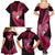 New Zealand Valentine Day Family Matching Summer Maxi Dress and Hawaiian Shirt Aotearoa Warrior Love Story Silver Fern Koru Pink Style LT03 - Polynesian Pride