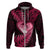 New Zealand Valentine Day Hoodie Aotearoa Warrior Love Story Silver Fern Koru Pink Style LT03 Zip Hoodie Pink - Polynesian Pride