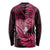 New Zealand Valentine Day Long Sleeve Shirt Aotearoa Warrior Love Story Silver Fern Koru Pink Style LT03 - Polynesian Pride