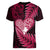 New Zealand Valentine Day Women V Neck T Shirt Aotearoa Warrior Love Story Silver Fern Koru Pink Style LT03 - Polynesian Pride